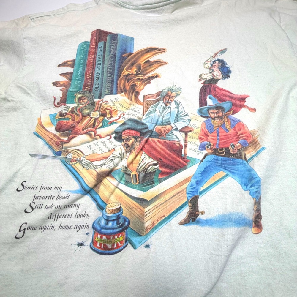 Vintage Jimmy Buffett Caribbean Soul Tee XL Graphic Back Shirt 90s